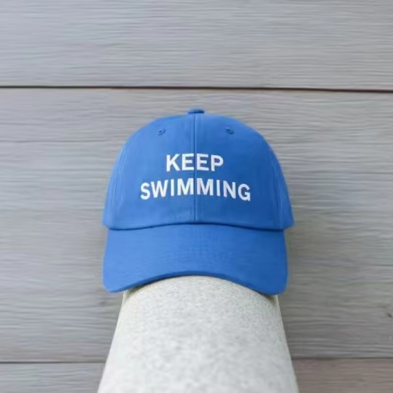 Women'S Fashion Hats - 2026 Trendy Keep Swimming Nieuwe Letter