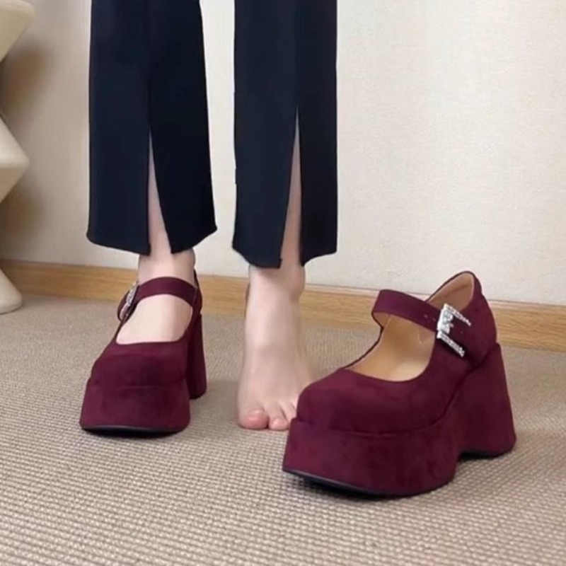 Women'S Fashion Korea - Dikke Platform Mary Jane Schoenen Dames