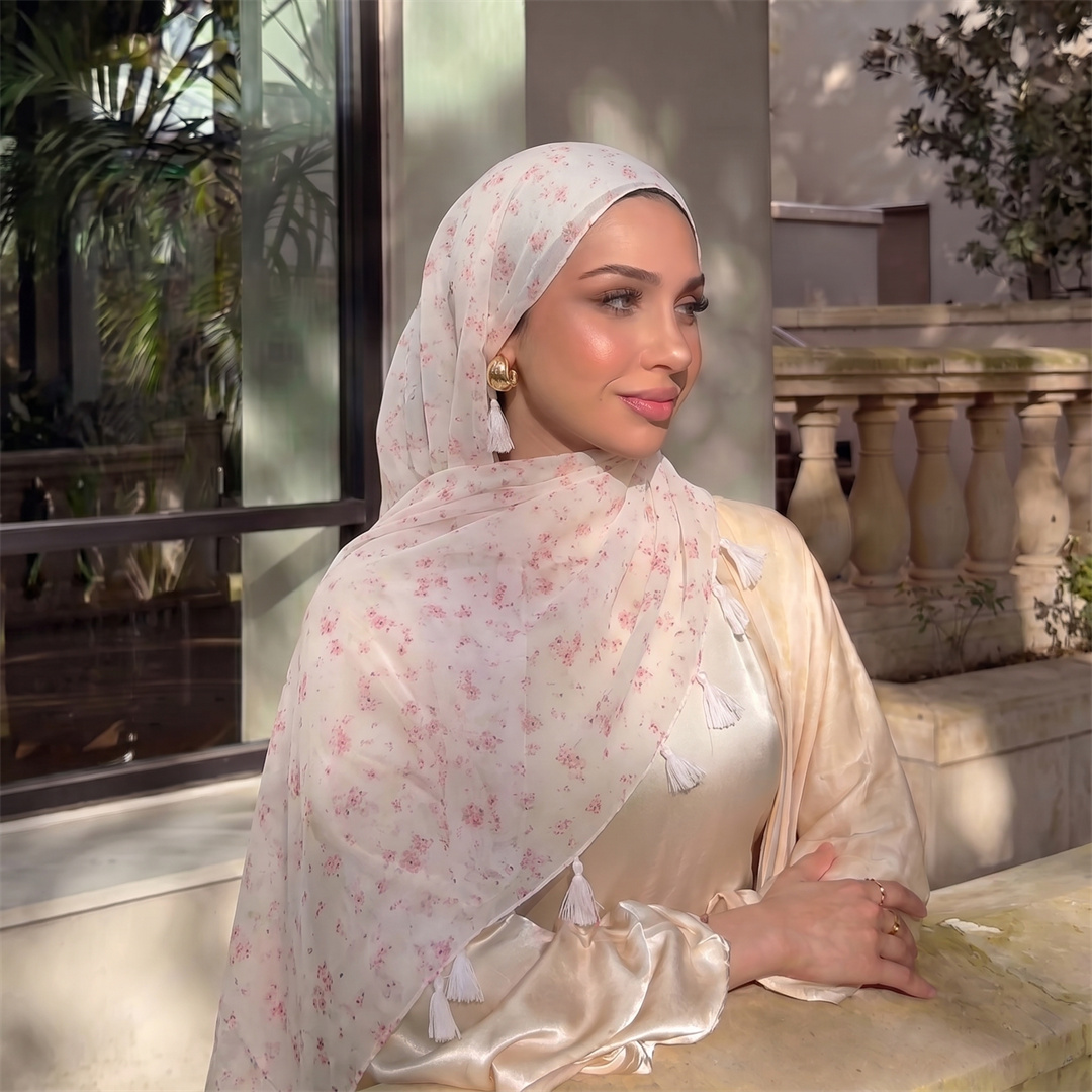 Women Fashion Images - Modevrouwen Tassel Hijab Zachte Sjaal Bescheiden