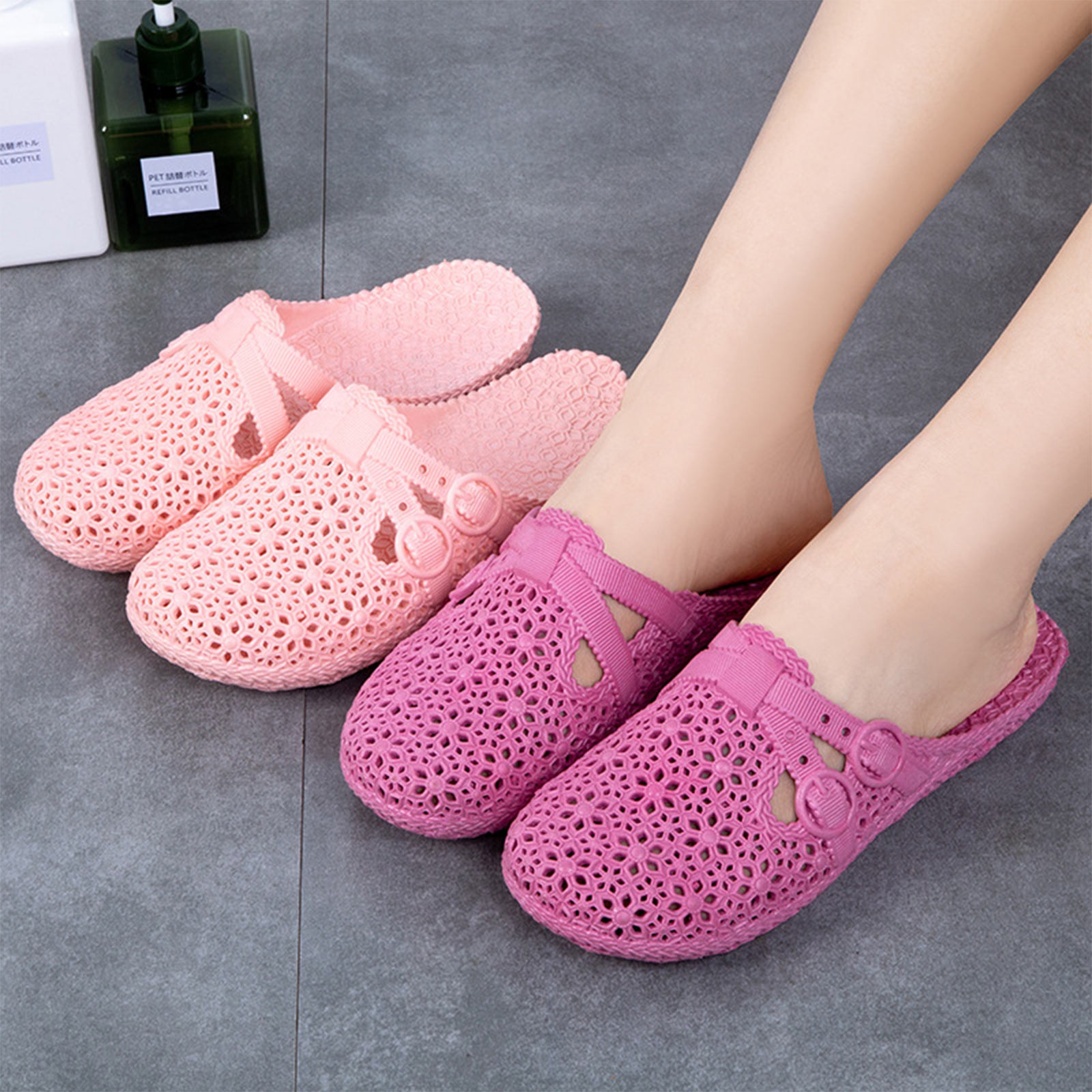 Women Fashion Images - Ademende pantoffels met wikkelteen Zomer buiten