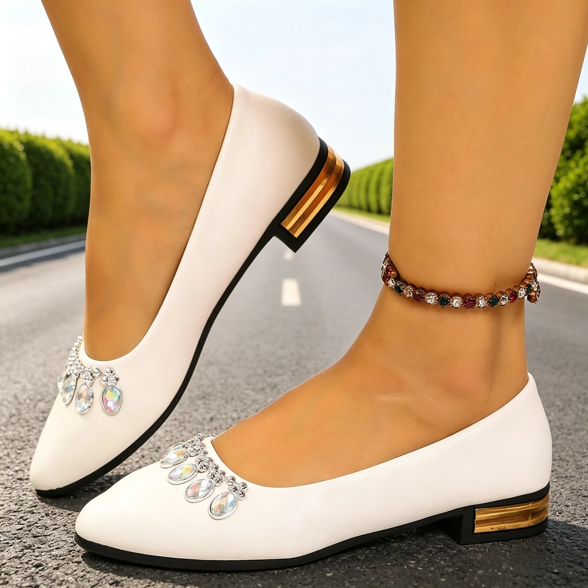 Sneakers Fashion Women - Dames Flats Pointed Toe Balletschoenen Plus