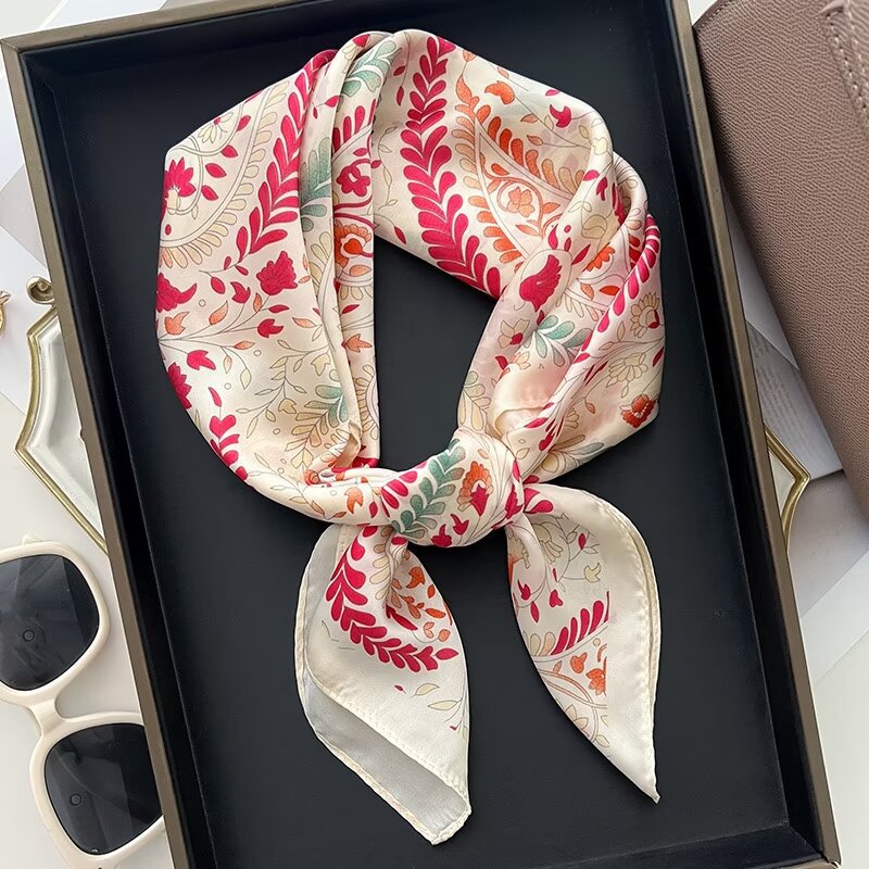 Women Fashion Necktie - 70 cm Hijab Luxe Zijden Vierkante
