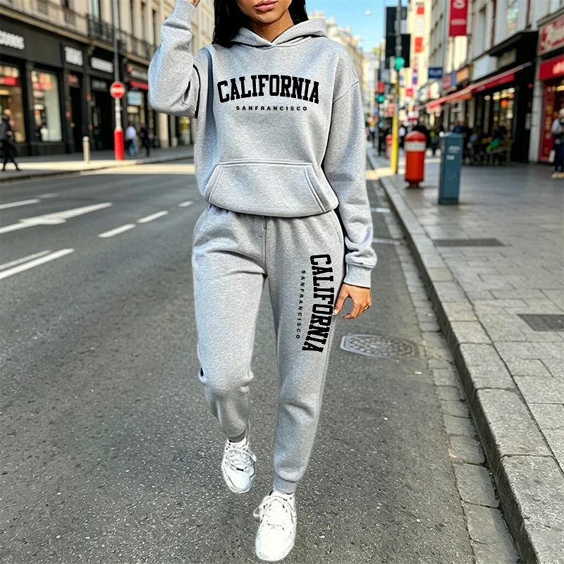 Women'S Fashion Middle Ages - Urban Casual Fashion Hoodie Joggingpak Herfst