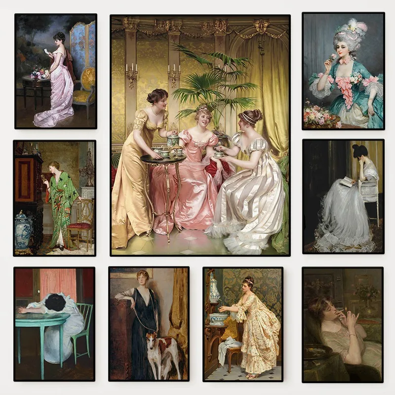 Women'S Fashion Victorian - De Renaissance Vrouwen Portret Poster Vintage