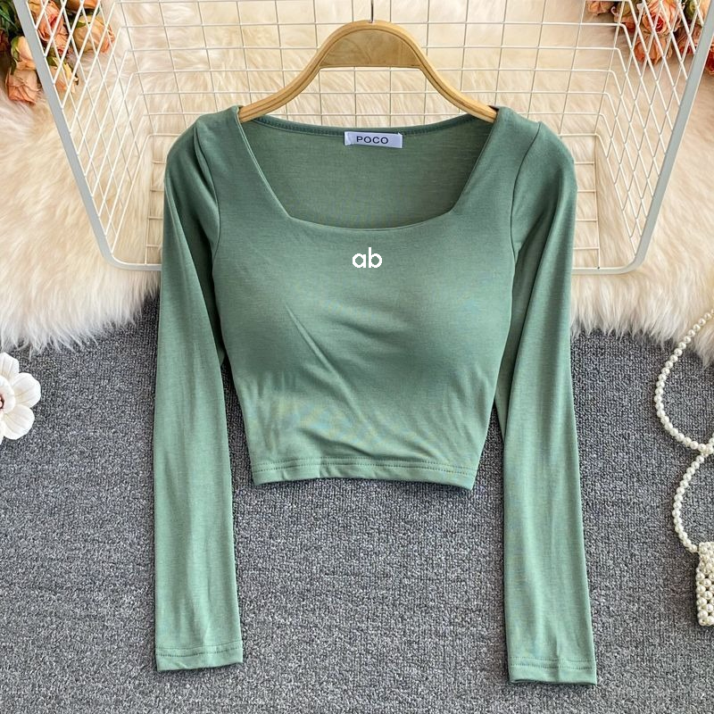 Women'S Fashion Korea - Dames Koreaanse Mode Vierkante Hals Lange