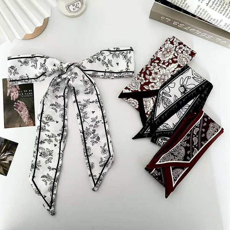Women Fashion Necktie - Luxe dames sjaal van zijde, lang,