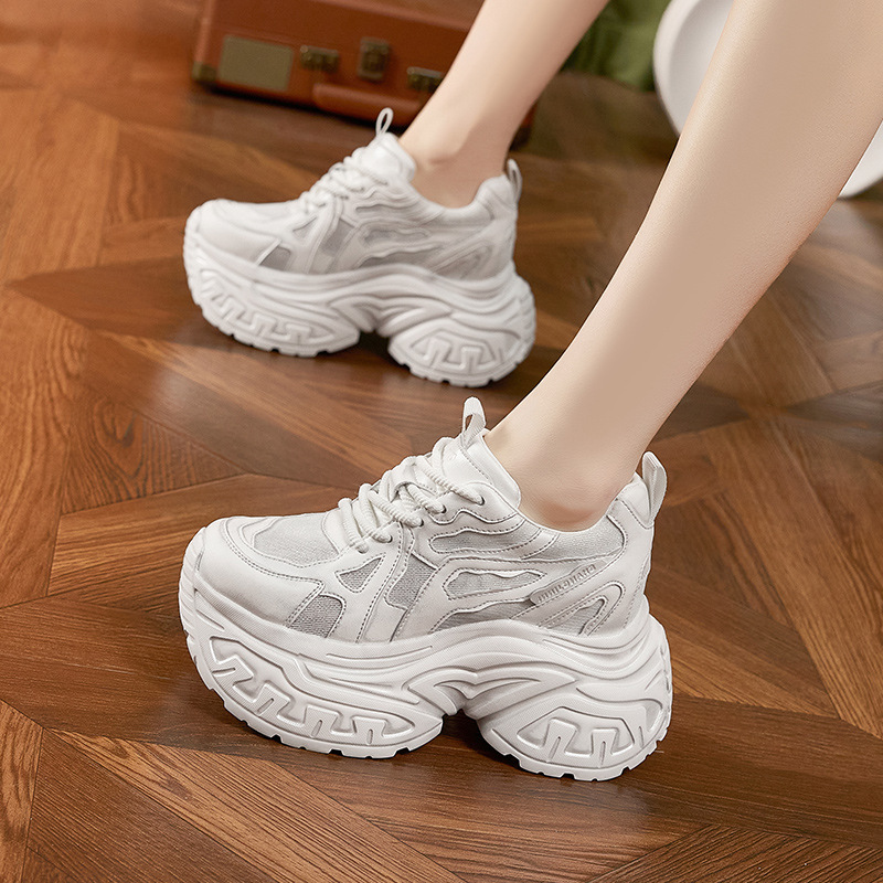 Sneakers Fashion Women - Dames Chunky Platform Sneakers Ademend Mesh