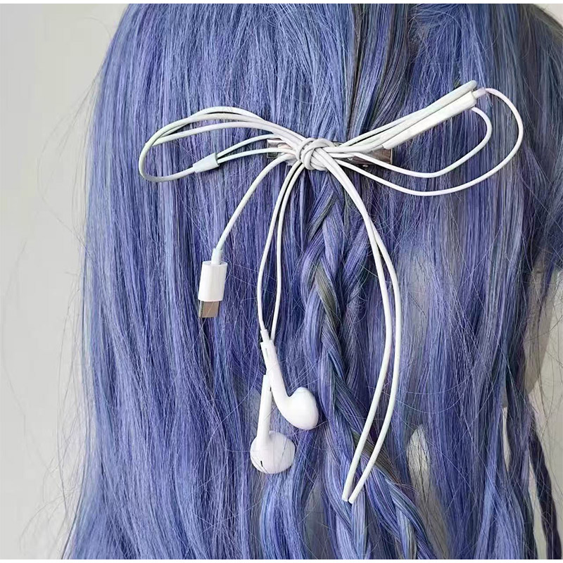 Women'S Y3K Fashion - Hoofdtelefoonkabel Haarspeld Koreaans Y3k Licht Abi