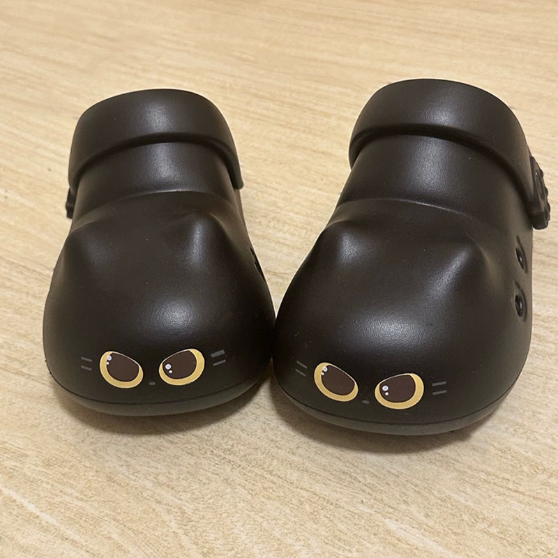 Women Fashion Images - Nieuwe creatieve zwarte kattenpantoffels voor dames,