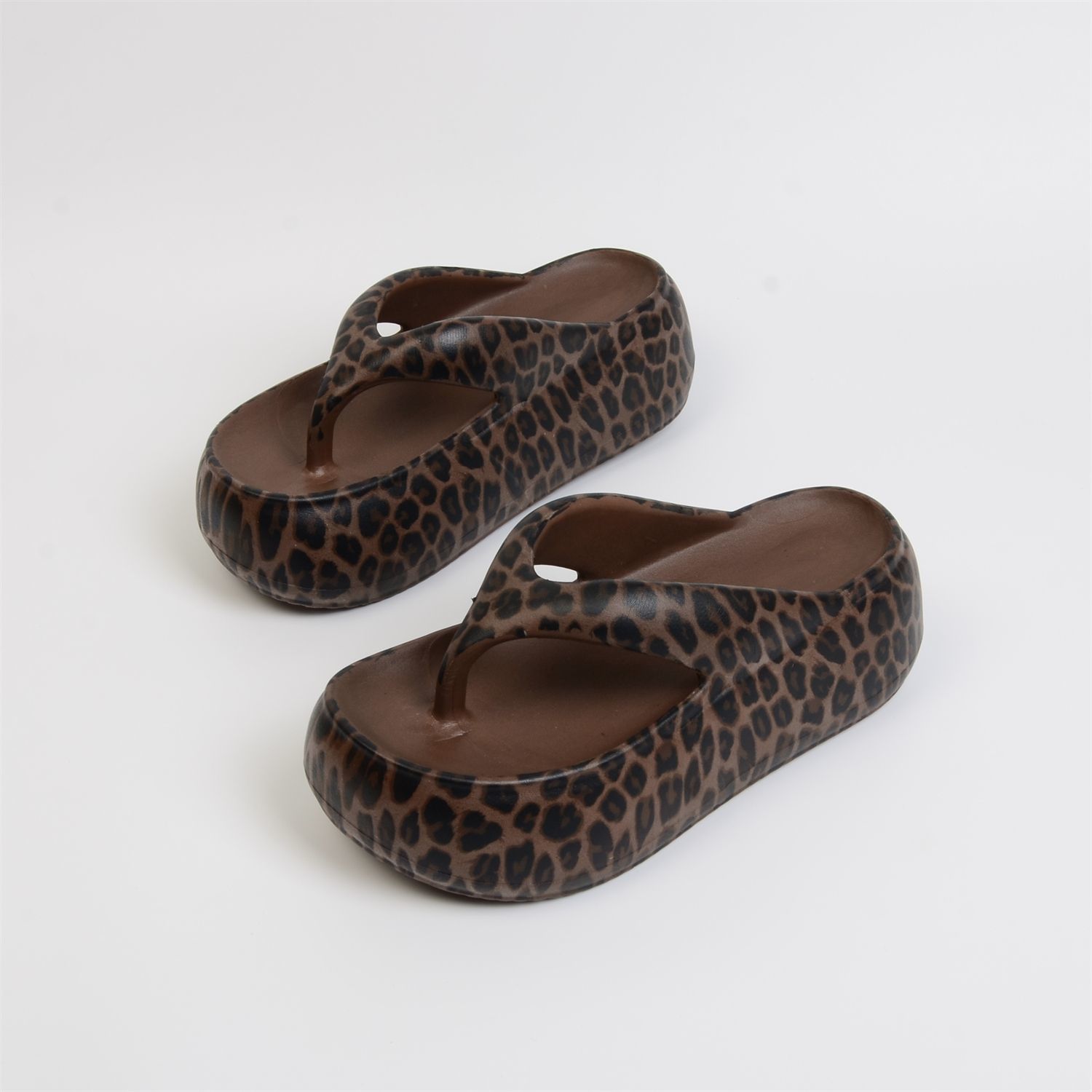 Women Fashion Images - Retro Street slippers met luipaardprint Dames