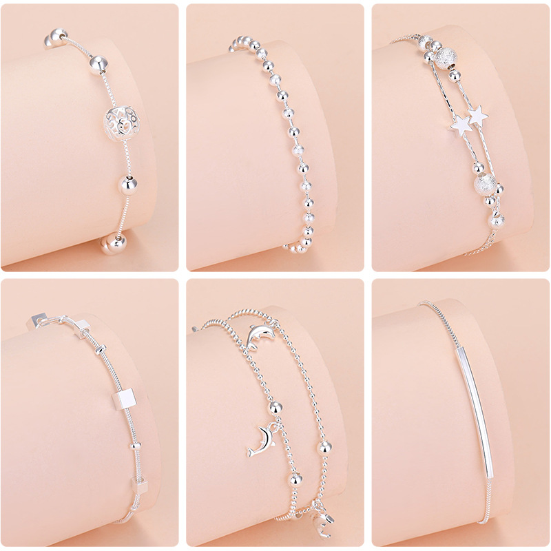 Women'S Ysl Fashion - Nieuwe Mode 925 Verzilverd Gelukskraal Bedelarmband
