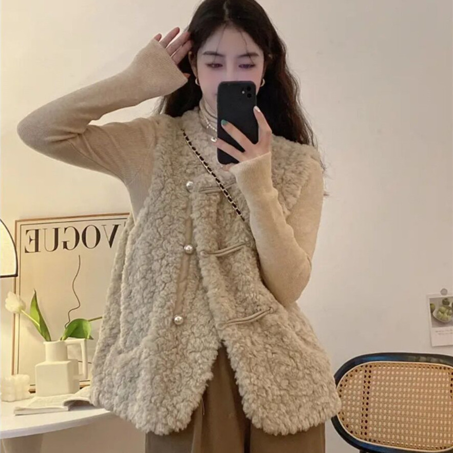 Damesvesten Lam Pluche Wit Her - Women'S Fashion Gilet recensie en prijs