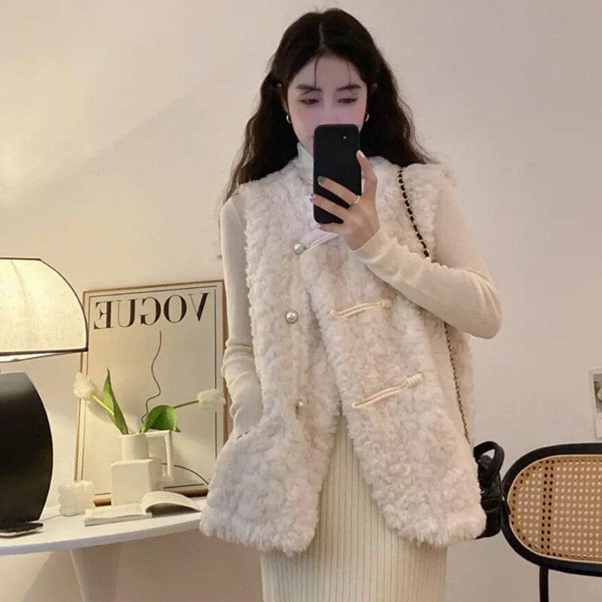 Damesvesten Lam Pluche Wit Her - Women'S Fashion Gilet recensie en prijs