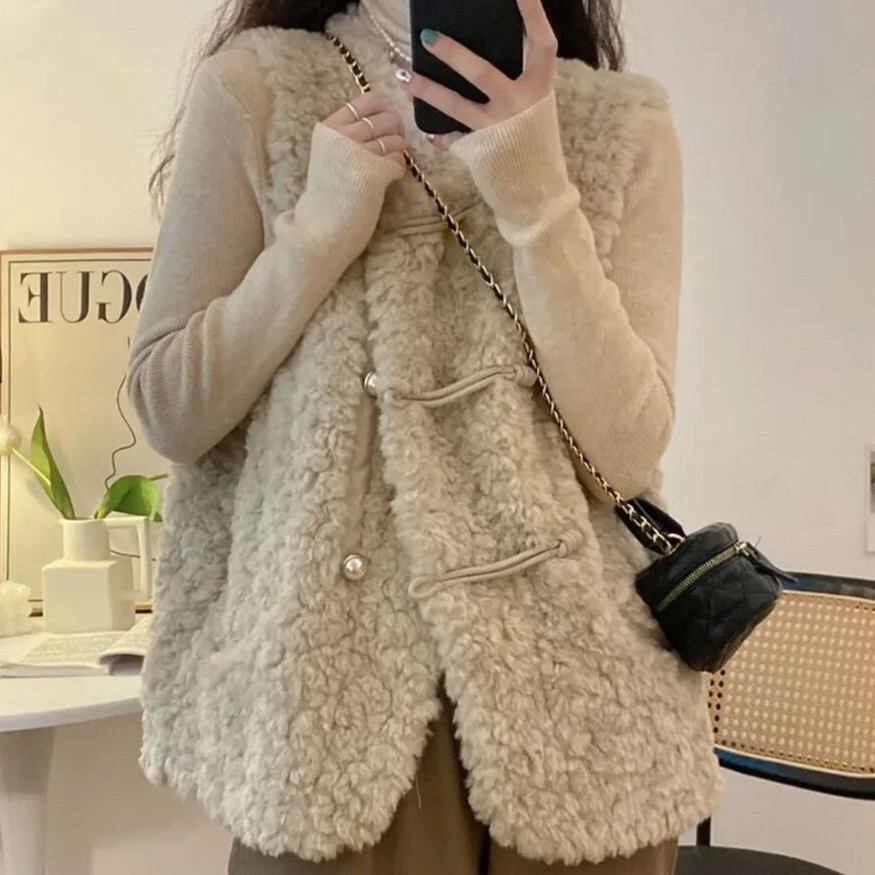 Damesvesten Lam Pluche Wit Her - Women'S Fashion Gilet recensie en prijs