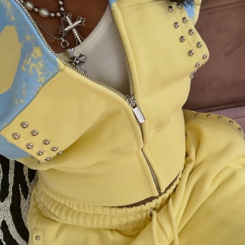 2-delige hoodie set, geel, zac - Women Fashion Images recensie en prijs