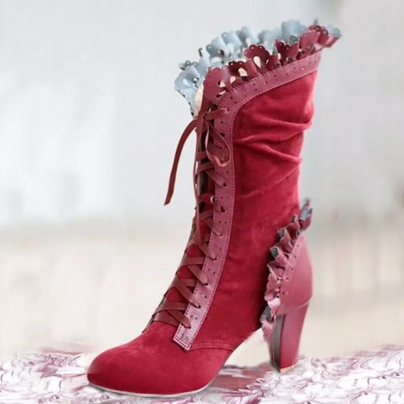 Winter Lace Up Dames Hoge Hak  - Women'S Fashion Victorian recensie en prijs