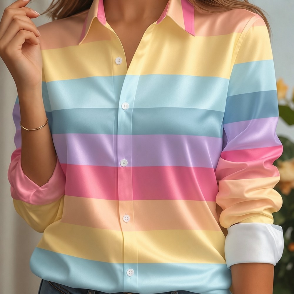 Dames satijnen overhemd met re - Women Fashion Images recensie en prijs