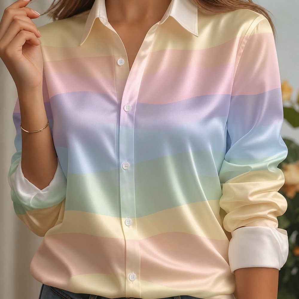 Dames satijnen overhemd met re - Women Fashion Images recensie en prijs