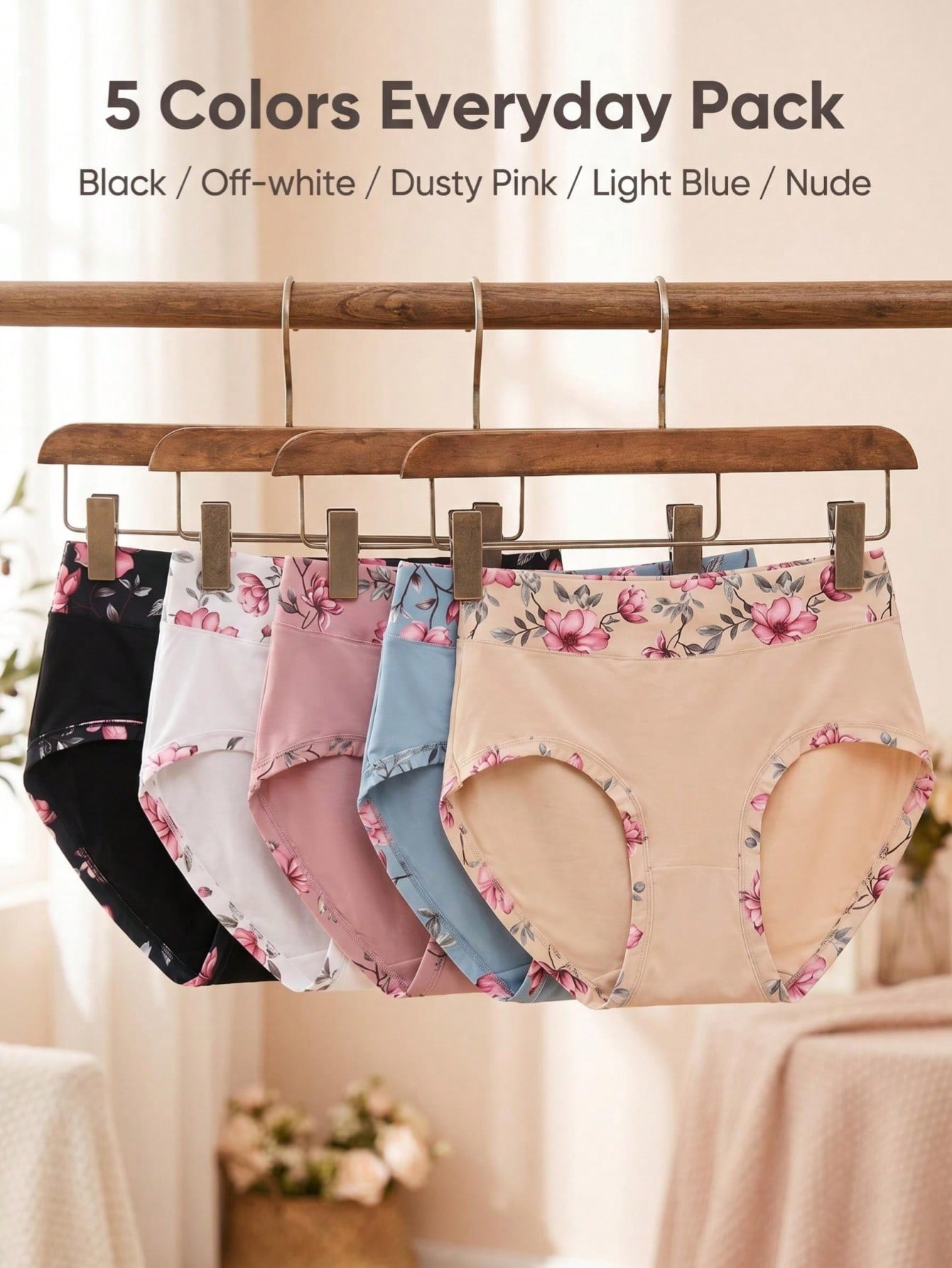 5PCS Plus Size damesslipjes me - Women Fashion Images recensie en prijs