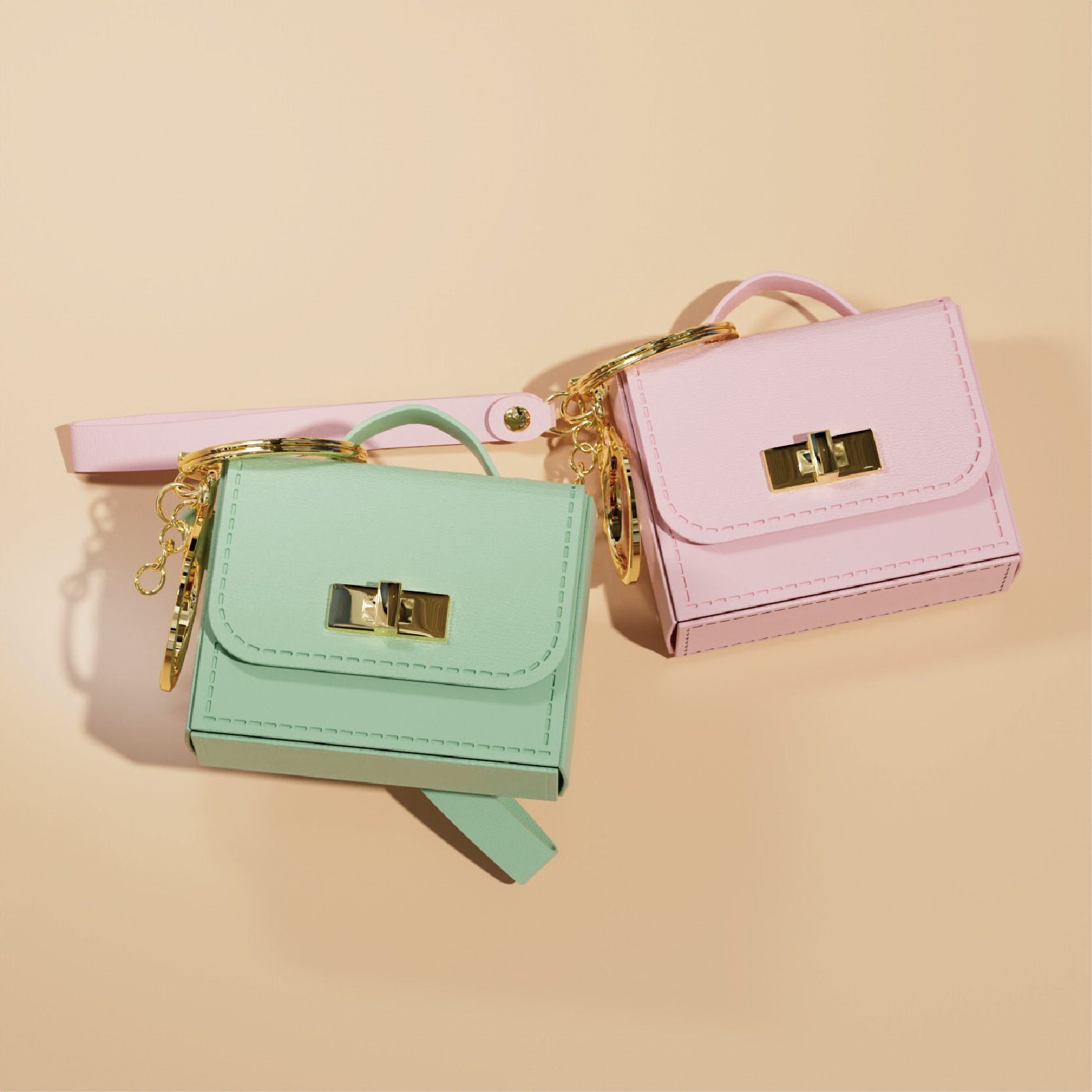 Mini sleutelhanger tasje met l - Women'S Ysl Fashion recensie en prijs