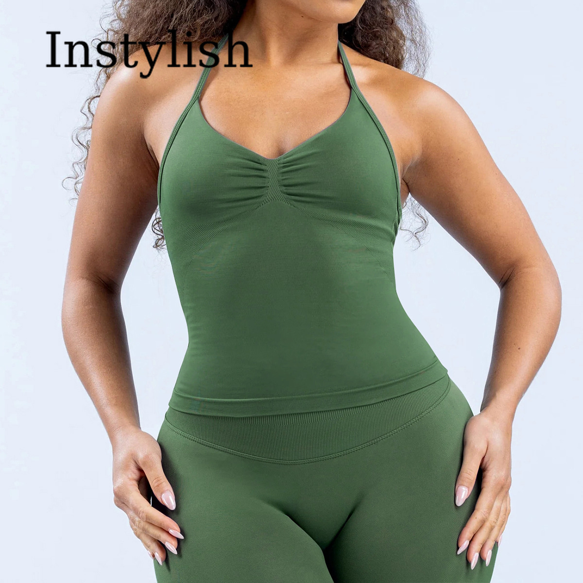 Dames Seamless Yoga 2-delige S - V Neck Cami Top recensie en prijs