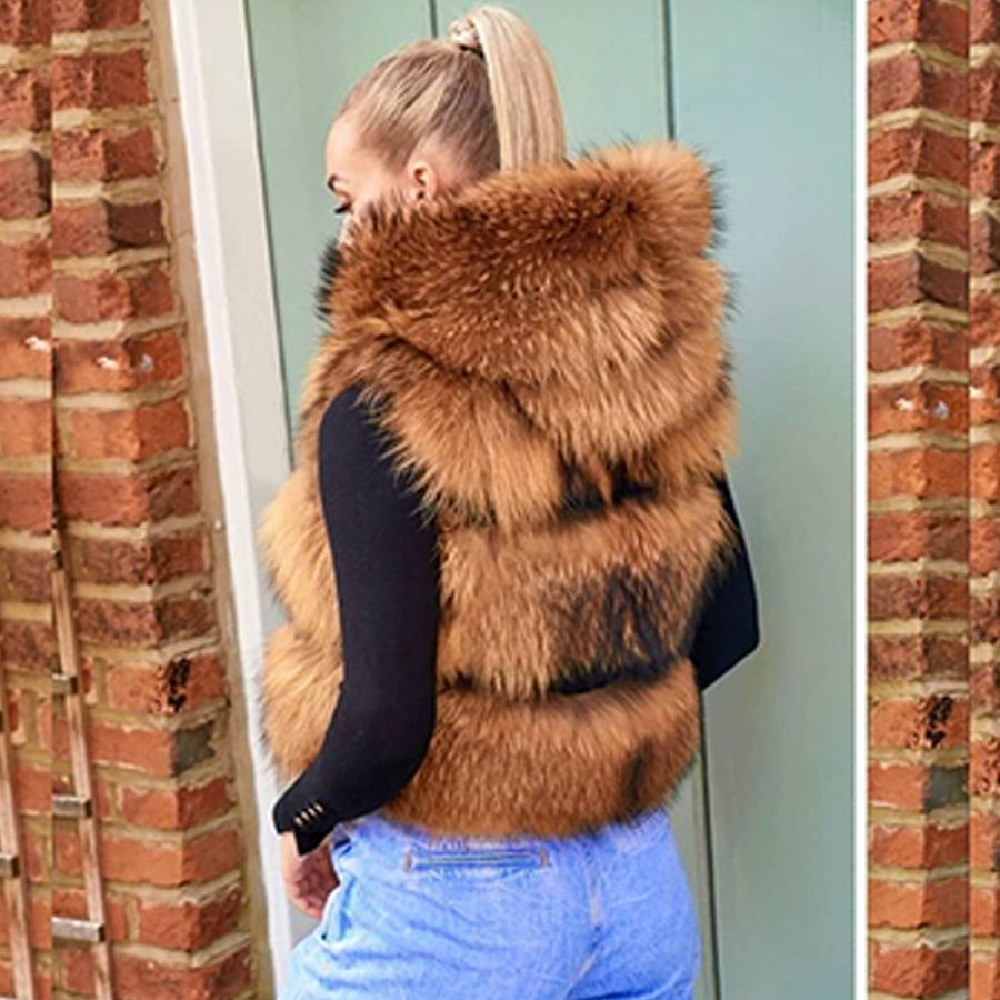 Echt wasbeerbont vest damesves - Women'S Fashion Gilet recensie en prijs