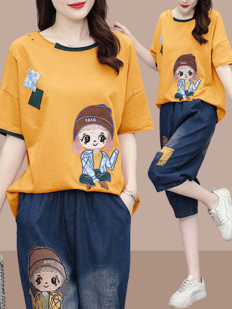 Modieus patchwork T-shirt met  - Women Fashion Over The Years recensie en prijs
